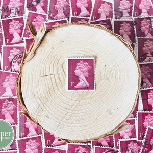 francobollo postale / serie o fascio / rosso vino / 1p Regina Elisabetta Gran Bretagna / 1971 / francobolli postali d'epoca annullati britannici / Regno Unito
