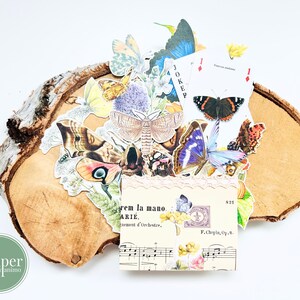 Kit per journaling con farfalle / ritagli misti / set per journaling / scrapbooking / posta ordinaria / carte effimere / fauna