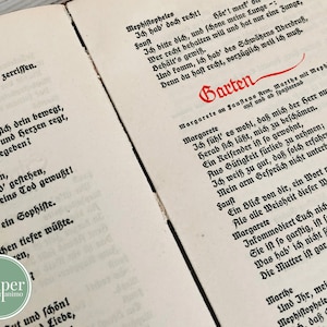 Paquete de papel vintage / Páginas de libros vintage de la década de 1910 / Letras de fuentes góticas vintage / Alemán vintage / Fausto / Goethe