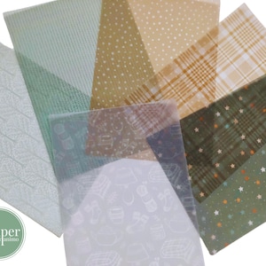 Pergamentpapier Set | DIN A5 | Pullover Wetter Stricken | Scrapbooking Papier | Journaling | Kartenherstellung Kraftpapier | 6 Bögen | 6 Designs