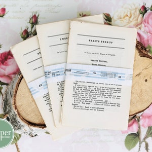 Paquete de papel vintage / Páginas de libros vintage / Obra de teatro / Minne-Spel / Conjunto de 10 páginas / Conjunto de diario creativo / Efímera de diario basura