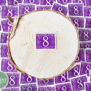 set o fascio di francobolli postali / viola / Paesi Bassi 8 centesimi / anni '40 / Paesi Bassi / francobolli numerati olandesi / francobolli postali d'epoca per collage