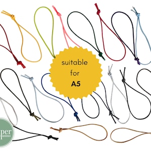 Elastico per quaderno da viaggio A5 / 2 mm / elastici colorati per quaderni / chiusura per quaderni / set di riparazione / elastico per ciondolo per planner