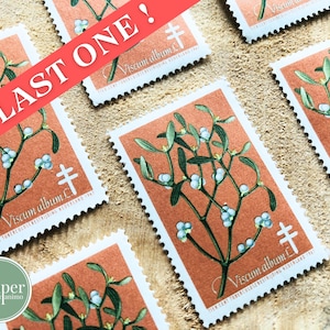 sello postal / juego de 8 / Viscum album Tien Cent T 1967 / sello antiguo / estado impecable / sin cancelar / flora / planta