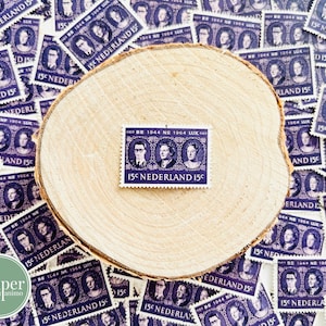 francobollo postale / set di 10 / viola / 15 cent Nederland / 1944-1964 BeNeLux / francobolli d'epoca olandesi / 1964