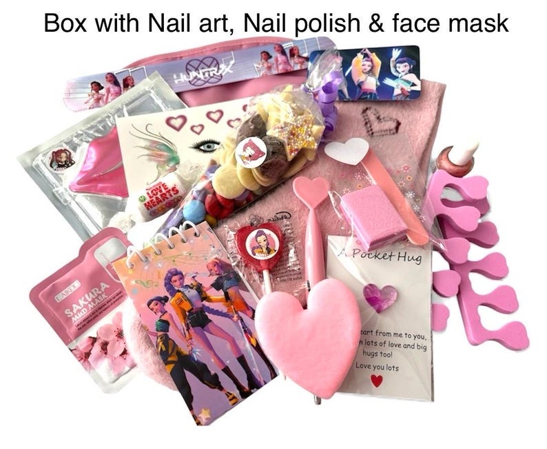 KPOP K-Pop Demon Hunters Gift box, Birthday, Huntrix, Anime Gift , Kpop FREE hair extensions K pop nail & socks