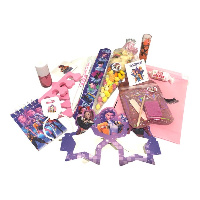 KPOP K-Pop Demon Hunters Gift box, Birthday, Huntrix, Anime Gift , Kpop FREE hair extensions image 4