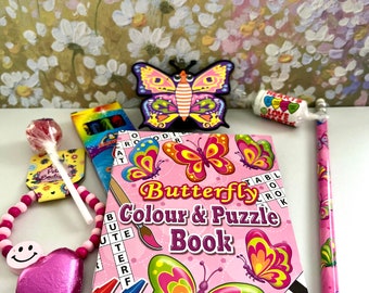 Party bags for girls teens or adults pre filled, birthday, BUTTERFLY BAGS pamper, hen party wedding, gift idea, end school treat,