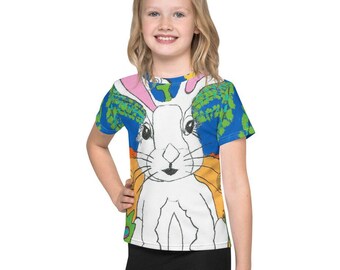 Kids/Youth T-Shirt - Desert Hare (All-Over Print) - Indigenous Art