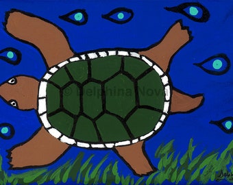 Turtle Art Print - "Seven Generations" - Giclee or Canvas Print - Unframed - 5x7, 8x10, 11x14, 16x20