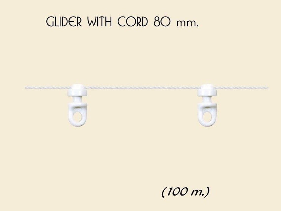 Wave Curtain Gliders With Cord 80mm SPACE Wave Rail System Etsy