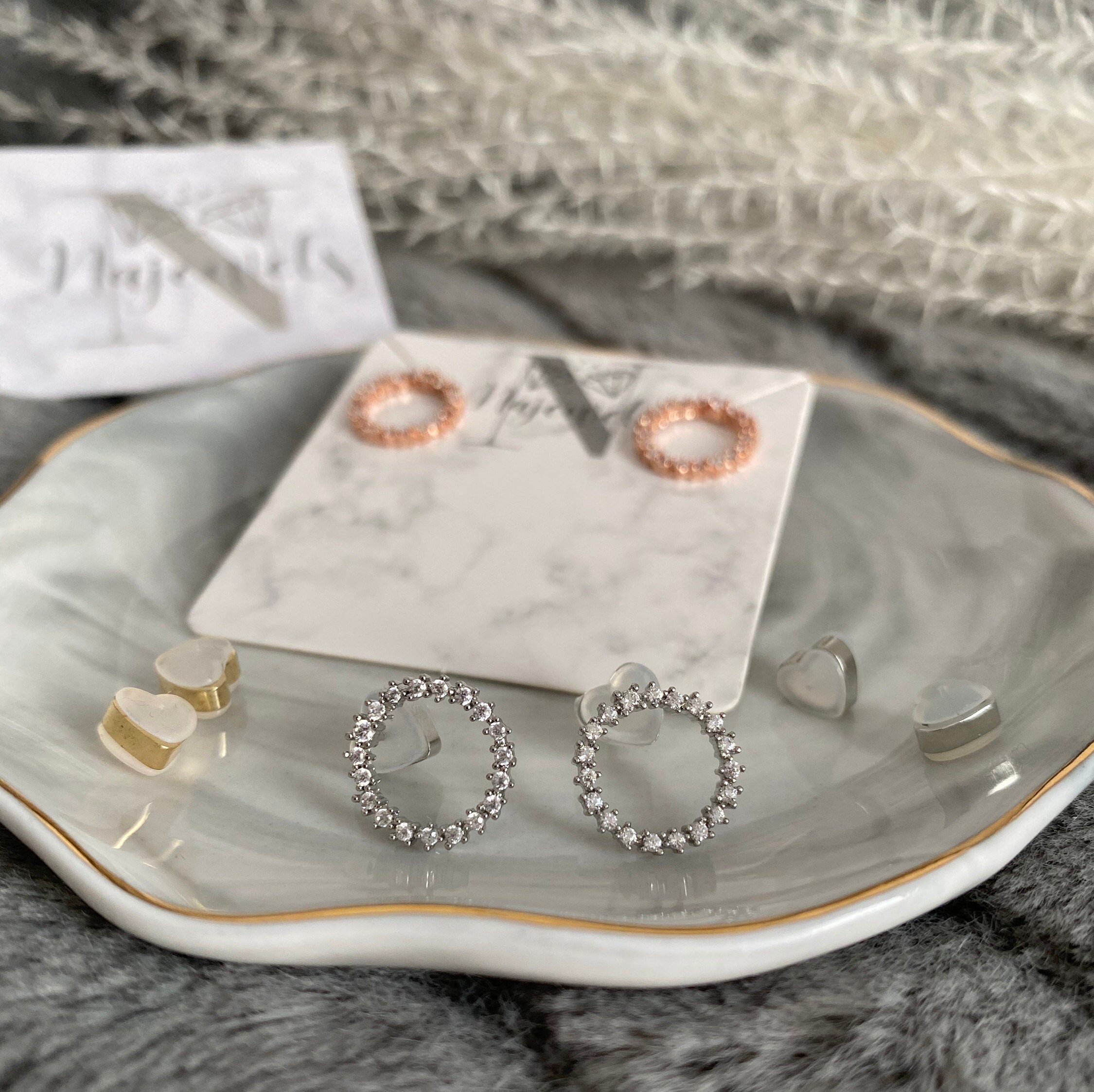 Boucles D'oreilles Pendantes En Argent 925 Avec Perles Et Diamants CZ - Clous Délicats Fait Main