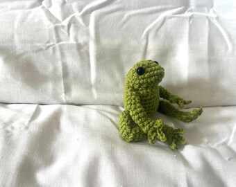Realistic Crochet Frog Figure