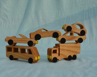 Set of 6 wooden cars, vehicle toy, toddler and preschooler present, eco friendly toy, wooden playroom decor, balancing toy, unusal gift idea