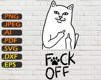 Free Free 83 Cat Giving Middle Finger Svg SVG PNG EPS DXF File