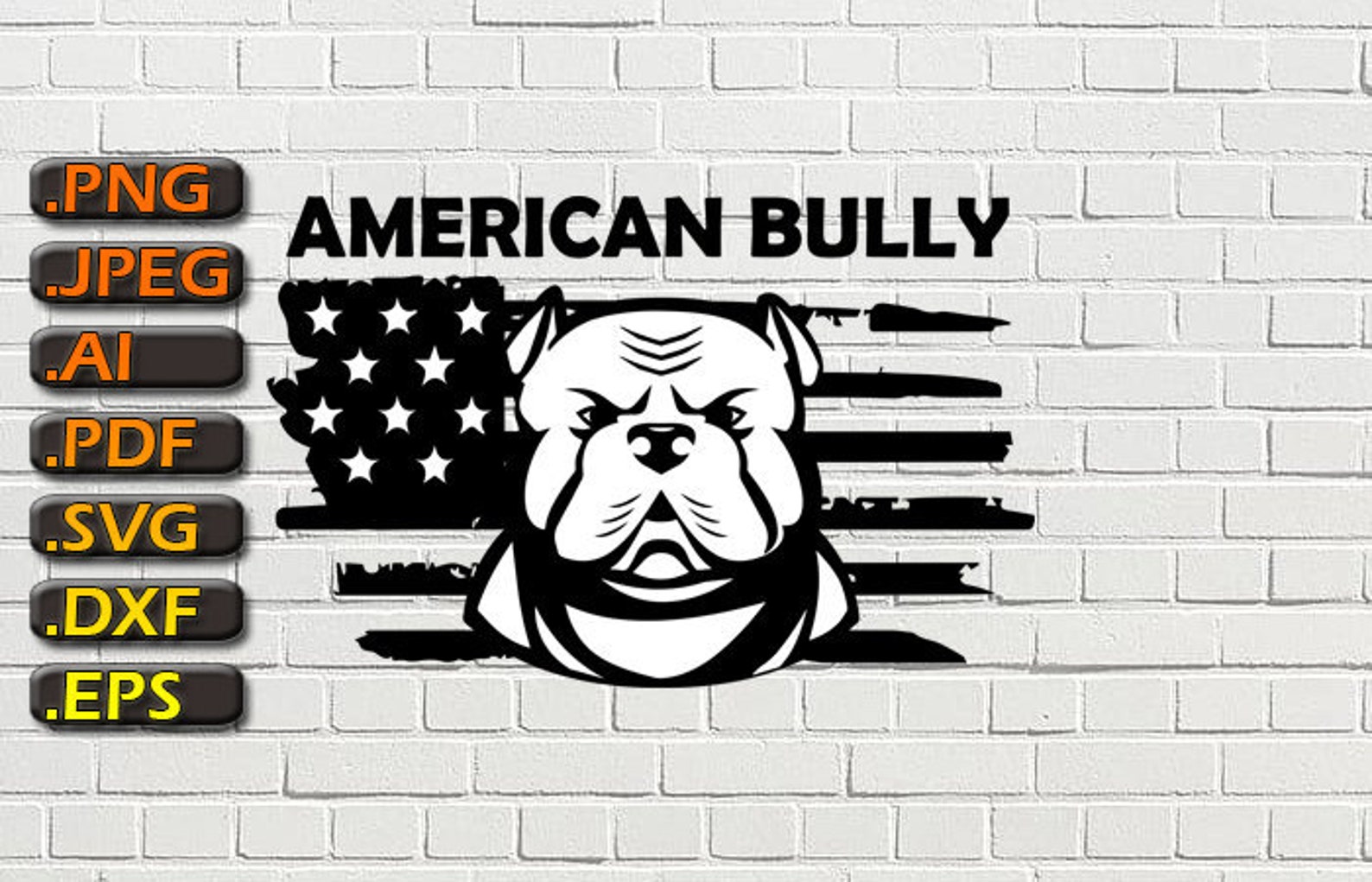 American Bully SVG Pitbull SVG Dog Pitbull Logo for Cricut - Etsy
