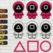 Squid Game characters symbols SVG, Squid Game layered SVG, Square svg, Triangle svg, Squid Game logo SVG, Instant Download, Digital product