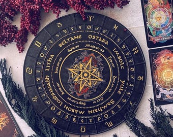 Wooden Decan Wheel of The Year