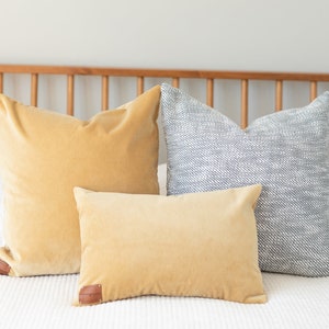 April Throw Pillow, Blue Textured Woven image 2