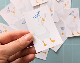 Não suje com o Honk Adesivos de <br> Entrega Rápida? adesivo de vinil de ganso bonito | Etiqueta engraçada do jogo intitulado do ganso de <br> Entrega Rápida? Adesivo de diário com marcadores