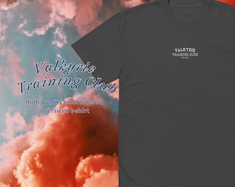 Valkyrie Training Club - Oversized faded t-shirt in Black - Gift for Fantasy Romance Enemies to Lovers Readers - ACOSF