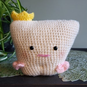 Tandenfee gehaakt geefbeestje / origineel handgemaakt cadeau / kiesfee / met cadeauzakje voor wat geld, een cadeaukaart of een briefje