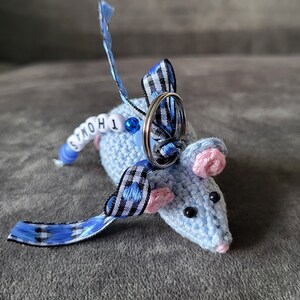 Gehaakt muisje met bijpassende kaart /gepersonaliseerd / 3 variaties! / gehaakte sleutelhanger / geboorte baby / welkom kleintje / hoera!