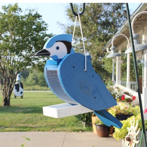 Vogelvoederhuis van amish: Blue Jay