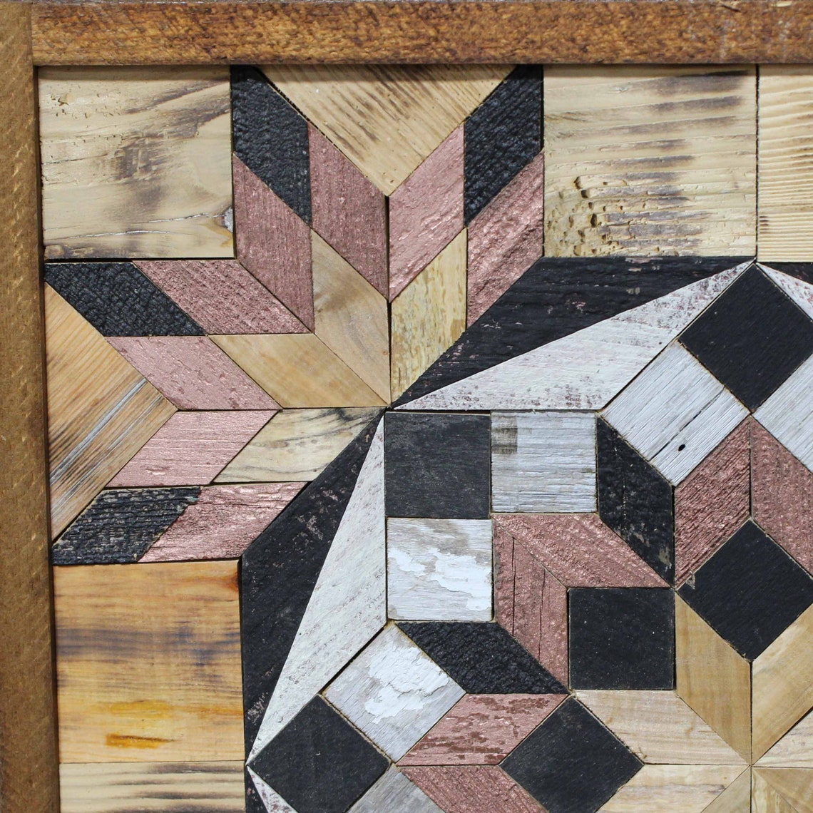 Amish Barn Quilt Wall Art 20.5 X 20.5 Metallic Cooper and - Etsy