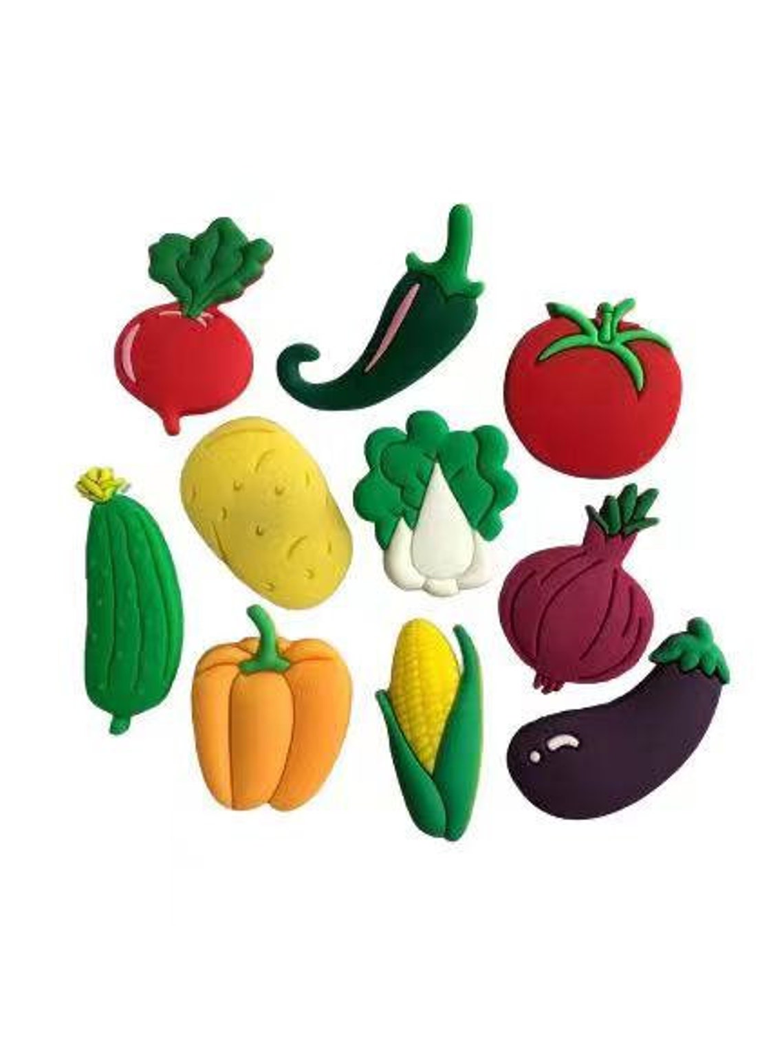 10Pc Vegetable Shoe Charms for Crocs Etsy