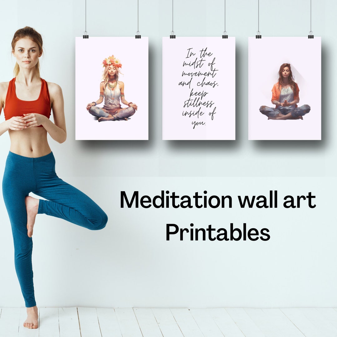 Editable Meditation Print, Yoga Studio Decor (digital Download) - Etsy