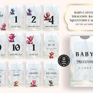 Cartes d’étape de bébé | Cadeau bébé | Cartes mensuelles | Cadeau de douche | Bébé garçon | Petite fille | Nouvelle maman | Téléchargement instantané | Carte imprimable BMC05