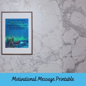 Motivation Printable Digital Download,Positive Quote, Gift, Printable wellness, Manifest, mindfulness, medieval archer Colorful AC02