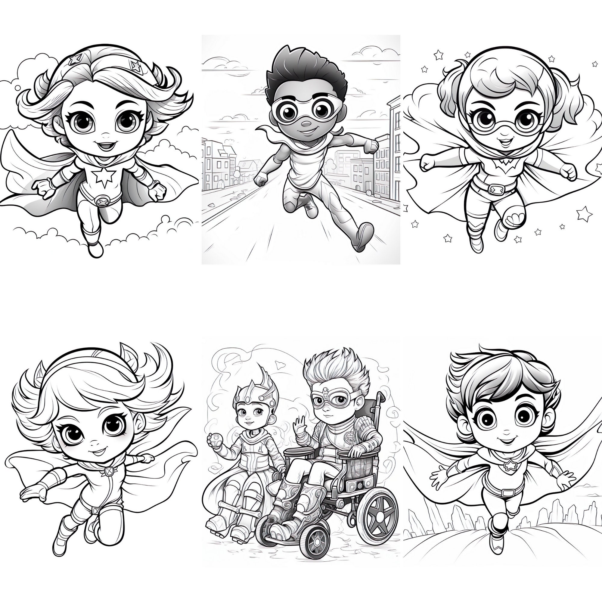 Coloring Pages Printable superhero Coloring Pages digital Download cute