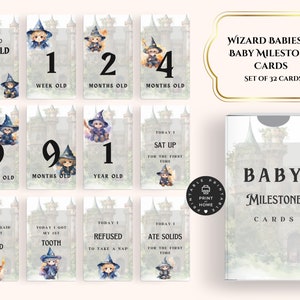 Cartes bébé étape importante | Cadeau bébé | Cartes mensuelles | Cadeau de douche | Bébé garçon | Petite fille | Nouvelle maman | Téléchargement instantané | Carte imprimable BMC06