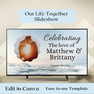 Wedding Slideshow Template, Create your own Slideshow, Canva Template, Animated Slideshow, wedding slideshow, photo slideshow WMV02