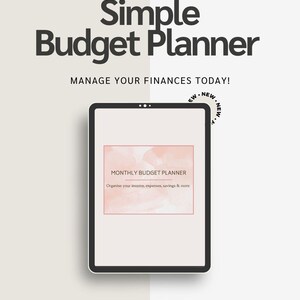 Minimalistic Budget Planner Printable | Monthly Budget Template | Savings & Debt Organiser | Instant Download