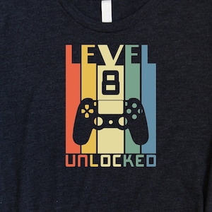 Level 8 Entriegeltes Svg, 8. Geburtstag Junge Svg, 8. Geburtstag Svg, 8 Jahre altes Svg, Videospiel Svg, Videospiel Controller Joystick Svg, Png, Cricut