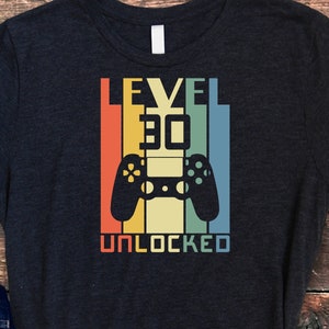 Livello 30 svg sbloccato, 30th Birthday svg, 30 years old svg, video game svg, video game controller joystick svg, png, cricut, silhouette