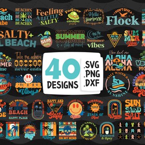Retro Summer SVG Bundle, Summer Svg, Beach Svg, Summertime Svg, Funny Beach Quotes, Summer Quotes Svg, Beach Svg, Summer Shirt Svg, Png, Eps