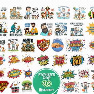 Pacote de Sublimação para o Dia dos Pais, Melhor Pai de Todos os Tempos PNG, Pacote de Super Pai PNG, Pai Super-herói PNG, Dia dos Pais Retro PNG, Pai e Filho PNG, Pai PNG