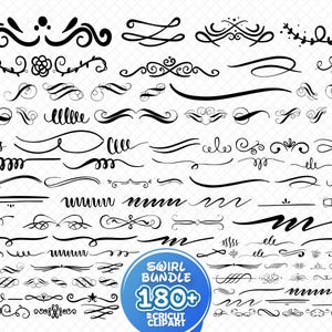 Swirl SVG Bundle, Swirl Svg, Flourish SVG, Swoosh SVG, Stroke Svg, Ornaments Svg, Decorative Svg, Decorative Elements Svg, Ornaments Svg,Png