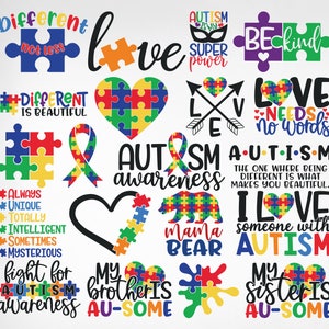 Autism Svg Bundle, Autism Awareness Svg, Autism Svg, Autism Quote Svg, Autism Mom Svg, Puzzle Svg, Autism Ribbon Svg,Puzzle Piece Svg,Cricut