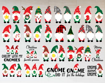 Christmas Gnome Svg Bundle, Christmas Svg, Gnomes Svg, Gnome Plaid Svg, Merry Christmas Svg, Christmas Gnomes Svg, Png, Cricut, Silhouette