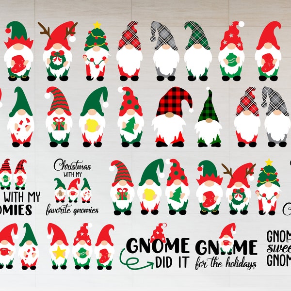 Christmas Gnome Svg Bundle, Christmas Svg, Gnomes Svg, Gnome Plaid Svg, Merry Christmas Svg, Christmas Gnomes Svg, Png, Cricut, Silhouette