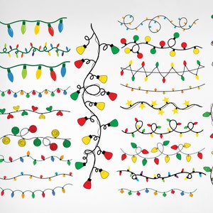 Christmas Lights SVG, Merry Christmas Light Strand Svg, Christmas Light String Svg, Christmas Svg, Christmas Lights Svg Bundle, Png, Cricut