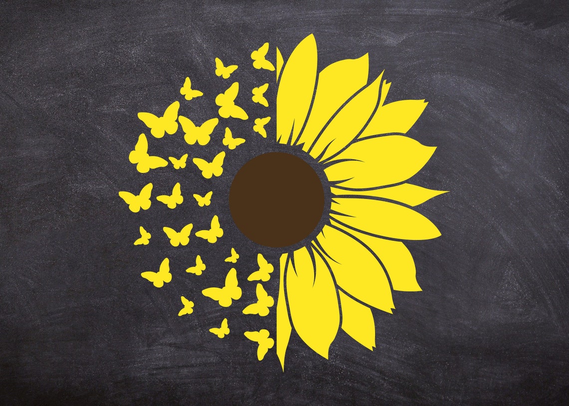 Girasol Svg Butterfly Svg Sunflower Butterfly Svg Girasol - Etsy España