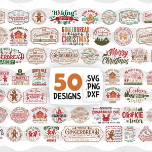 Weihnachtslebkuchen SVG, Weihnachtssvg, Lebkuchen-Svg-Bundle, Bauernhaus-Weihnachts-Svg, Weihnachtssvp-Bundle, Lebkuchenmann-Svg, Png