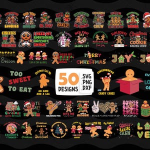Peperkoek SVG-bundel, kerst Svg, peperkoek SVG, Gingerbread Man Svg, kerstornament SVG, kerstkoekje Svg, png, dxf, Cricut