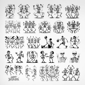 Ensemble Svg squelette, Svg squelette, danse squelettes, Svg squelette drôle danse, Halloween Svg, Svg effrayante saison, Vibes Svg, Png, Cricut